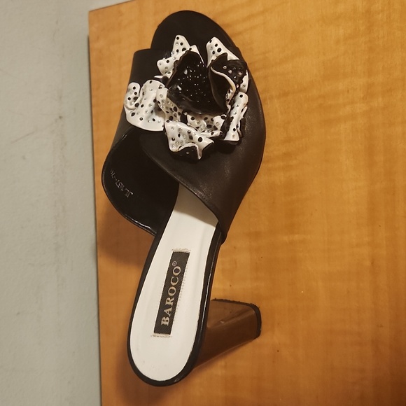 BAROCO LEATHER SANDALS SIZE 38 (US 8) - Picture 4 of 5